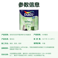 Dulux 多乐士 乳胶漆 致悦竹炭抗甲醛净味五合一油漆墙面漆修补漆A8146 1L