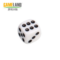 GAMELAND 游戏大陆 圆角塑料色子 GL069 10颗白色（直径16mm）