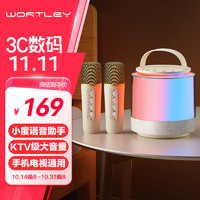 WORTLEY 沃特利 柏林之声蓝牙音箱家用无线k歌音响话筒麦克风户外唱歌小型家庭ktv小度智能