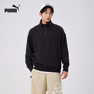 移动端、京东百亿补贴：PUMA 彪马 男女复古休闲半拉链加绒立领长袖卫衣 632293