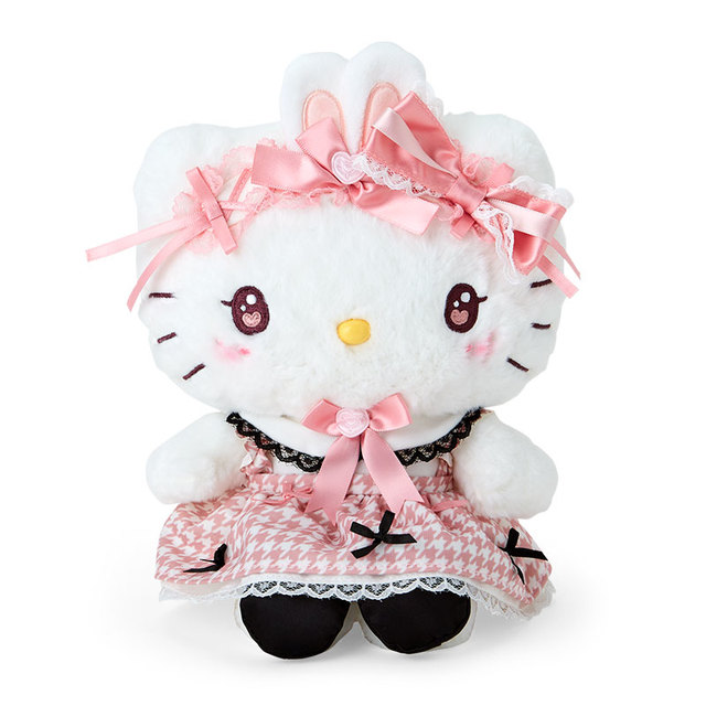 新品发售：Hello Kitty 梦幻蕾丝蝴蝶结毛绒公仔