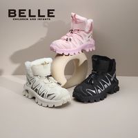 百亿补贴：BeLLE 百丽 童鞋儿童雪地靴男女童防滑大棉加厚防寒保暖户外运动短靴棉靴