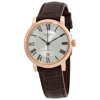 TISSOT 天梭 女式 自动银色表盘手表 T122.207.36.033.00