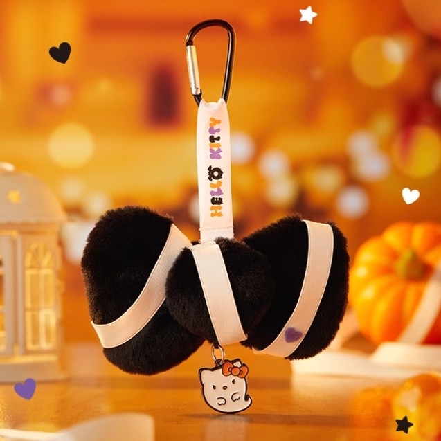 新品发售：Hello Kitty 古灵精怪毛绒挂件 金属挂件-黑
