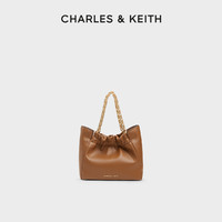 CHARLES & KEITH CHARLES＆KEITH女包CK2-20782466褶皱磁吸链条托特包