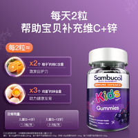 Sambucol 善倍康儿童免疫力木莓黑接骨木vc补锌50粒*2瓶