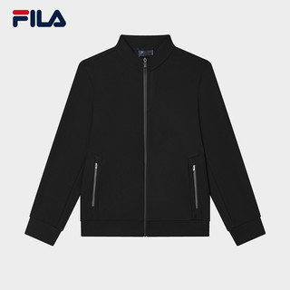 FILA 斐乐 官方男士针织长袖外套2024冬新款时尚休闲基础立领上衣