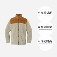 添柏岚立领摇粒绒外套男装保暖休闲运动服宽松夹克