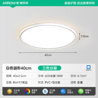 移动端、京东百亿补贴：ARROW 箭牌卫浴 箭牌照明 卧室客厅灯护眼吸顶灯儿童房防蓝光led全光谱40cm 护眼三色