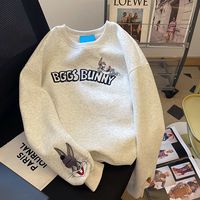 百亿补贴：DISITU 迪斯兔 女童秋冬季卫衣2024新款刺绣秋款洋气小女孩卡通韩版长袖上衣潮