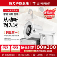 Villis 威力声 GX6吸顶音响家庭影院5.1家用客厅背景音乐系统天花吊顶投影仪音箱嵌入式吸顶喇叭蓝牙功放套装 Q1功放+GX6音箱