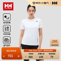 HELLY HANSEN, HH 海丽汉森hh24夏款ARCV防晒凉感吸湿速干日常休闲圆领短袖T恤 黑色-女 L