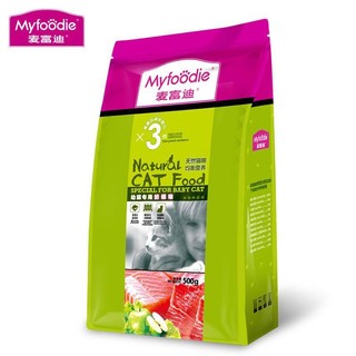 百亿补贴：Myfoodie 麦富迪 幼猫小奶猫猫粮1-4月奶糕离乳期肠道护理鱼肉味天然粮500g