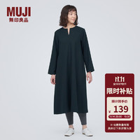 MUJI 無印良品 无印良品（MUJI）女式 起毛 V领长袖连衣裙