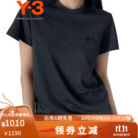 Y-3 y3 REG SS TEE女士短袖圆领宽松短t恤51-JI7556短袖 黑色 M