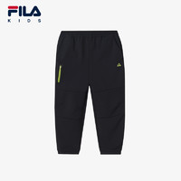 FILA 斐乐 KIDS 斐乐童装男小童长裤2024秋季新款儿童运动宽松梭织裤子