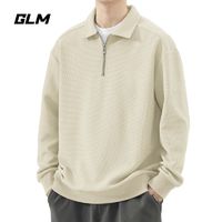 百亿补贴：GLM 森马集团GLM重磅华夫格polo衫男春秋季潮牌卫衣宽松大码长袖上衣