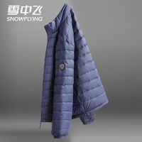 百亿补贴：雪中飞 轻薄羽绒服男短款秋冬新款男士连帽休闲薄款鸭绒外套