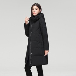 SNOWFLYING 雪中飞 女式休闲时尚连帽羽绒服舒适高品质中长款羽绒服女