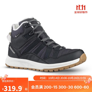 DECATHLON 迪卡侬 棉鞋女户外防水短筒冬季雪地靴女士ODS黑色40-4530956