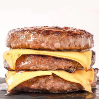 食遇福谷饲早餐新鲜汉堡肉饼半成品无淀粉原切牛肉饼 原切牛肉饼100g*5片