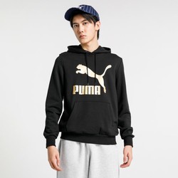 PUMA 彪马 男款简约经典烫金LOGO休闲街头运动连帽卫衣