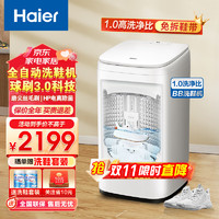 Haier 海尔 洗鞋机全自动洗脱水一体球刷式智能懒人洗鞋神器免拆鞋带泥沙过滤 涡流翻转