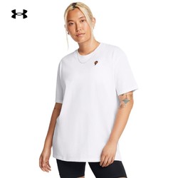 UNDER ARMOUR 安德玛 官方UA秋冬女子刺绣运动休闲短袖T恤1386852