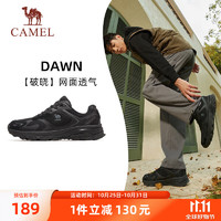 CAMEL 骆驼 破晓运动鞋男复古休闲慢跑鞋子 X13C09L7006 黑色 40