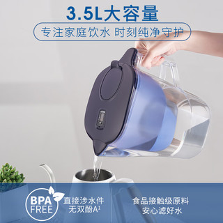 碧然德（brita） 家用滤水壶净水壶滤芯3.5L大容量 晨汐水壶蓝色+标准版滤芯5枚（1壶6芯）