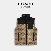 COACH 蔻驰 奥莱男士经典标志羽绒马甲背心外套