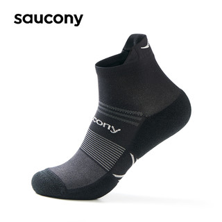 saucony 索康尼 夏季新款短筒袜男运动短袜黑色女中袜吸汗防臭袜子