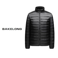 bakelong 巴克龙 经典基础款羽绒服男短款 黑色 XL