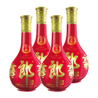 53度郎酒红花郎(15)酱香型高档白酒500ml*4瓶婚宴（含礼袋）