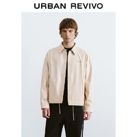 URBAN REVIVO UR2024冬季新款男装时尚休闲字母印花廓形夹克外套UMY140004