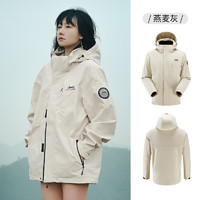 Jeep 吉普 硬壳冲锋衣春户外2024登山服男防水防风三合一外套女