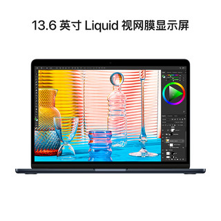 Apple 苹果 MacBook Air 2022款 M2 芯片版 13.6英寸 轻薄本 午夜色（M2 8核+10核、核芯显卡、16GB、512GB SSD、2.5K、LCD、60Hz、Z1610002F）