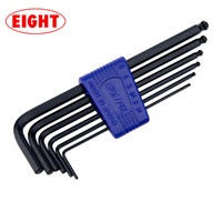 EIGHT 日本进口内六角扳手加长球头百利6角匙套装内六方螺丝刀工具万能 016-155中长型球头公制6件套