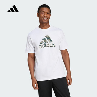 adidas 阿迪达斯 男24夏季熊猫logo运动休闲圆领短袖T恤IW2676