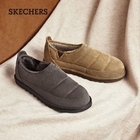 SKECHERS 斯凯奇 秋冬男鞋一脚蹬休闲加绒雪地靴保暖棉鞋短筒靴