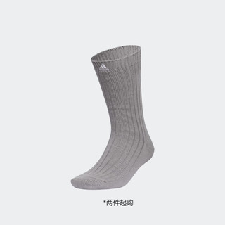 adidas 阿迪达斯 舒适袜子男女阿迪达斯官方 灰/白 M