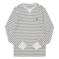 TOMMY HILFIGER 汤米希尔费格（Tommy Hilfiger）条纹华夫格男士长袖T恤09T4224 白色条纹 L