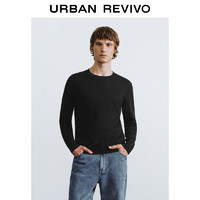 URBAN REVIVO UR2024冬季新款男装植物系基础款杂色软糯针织衫UMB940002