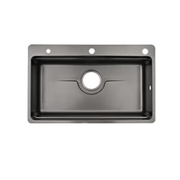 京东京造 1247C 黑金刚纳米水槽 760*470*220mm