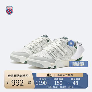 K·SWISS 盖世威（K·SWISS）运动休闲鞋24春季满贯鞋板鞋 9275-US 抹茶绿 39