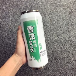 创意啤酒保温杯 雪花百威喜力便携韩版吸管杯男女学生水杯 雪花(白色500ml)