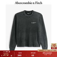 Abercrombie & Fitch 男士复古做旧圆领长袖T恤 KI123-4080