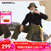 MERRELL 迈乐 男女户外冲锋衣单层冲锋外套防风户外登山徒步外套百搭时尚 MC2249014-BK02黑色（男款） 3XK