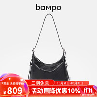 bampo 半坡饰族 女士单肩包 牛皮手抓纹托特包