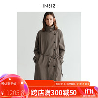 INSISFEMME 24秋北欧文艺进口砂洗匹马棉廓形休闲风衣外套